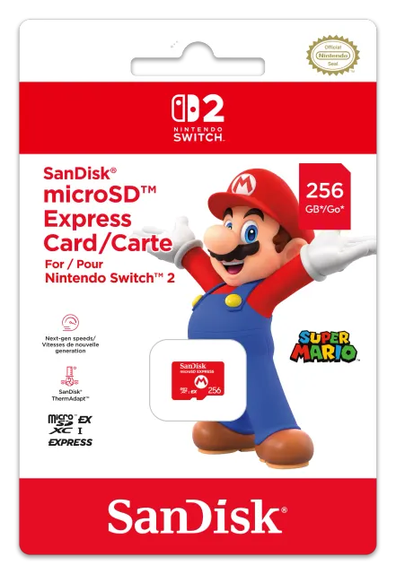 Sandisk MicroSDXC Express minnekort for Nintendo Switch 2 - 256GB